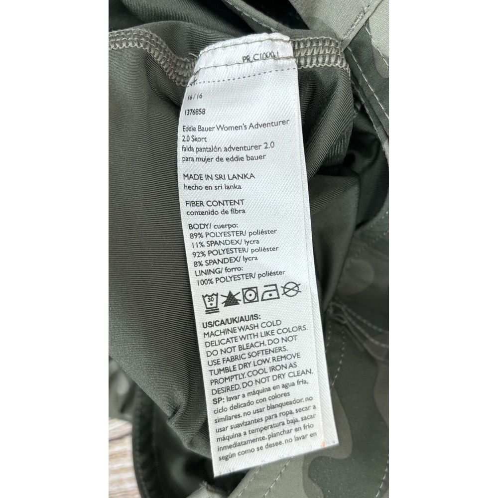 Eddie Bauer Adventurer 2.0 Skort Womens Size 16 Camo Active Outdoor Golf Skirt - Picture 4 of 8